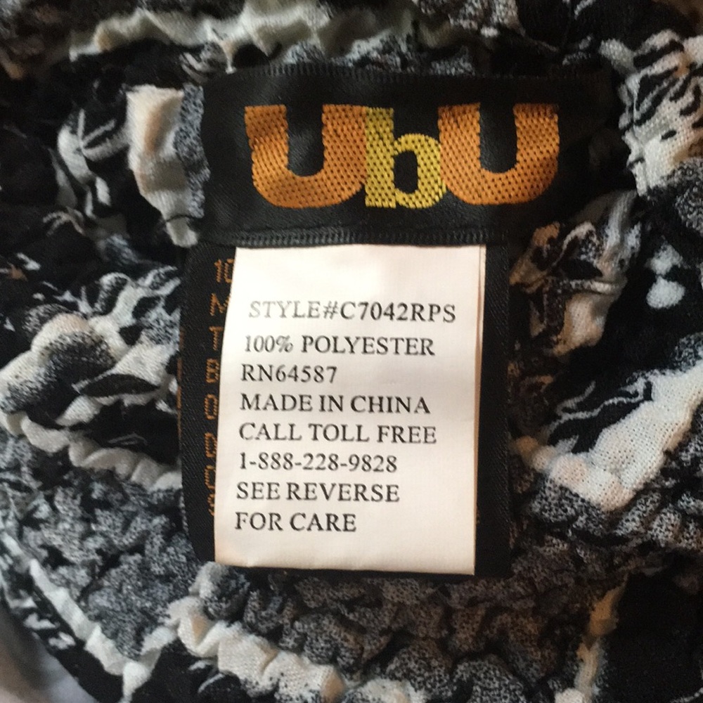 UBU Black white and grey reversible women's jacket